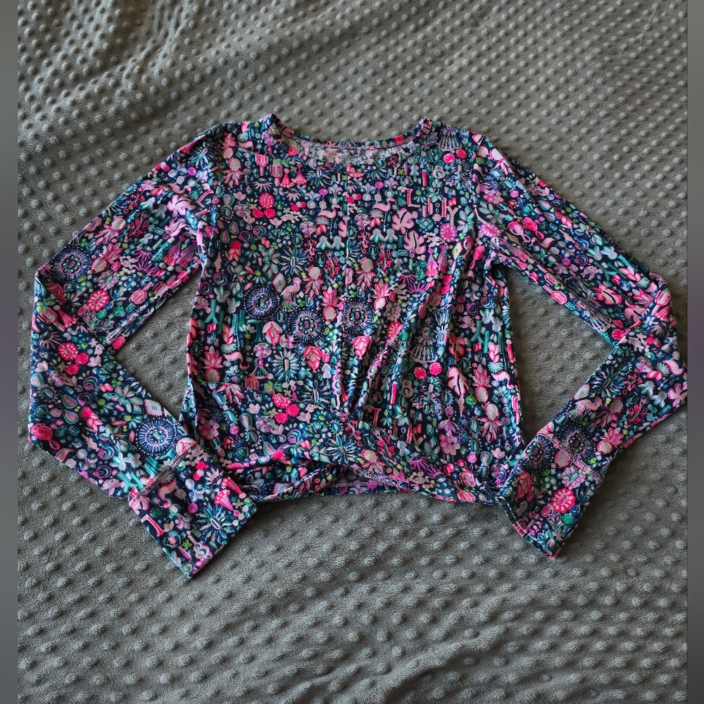 Lilly Pulitzer Luxletic Oden Long-sleeved Top Size Small